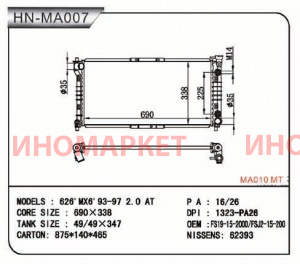 Радиатор пластинчатый NARICHIN NDZ1100